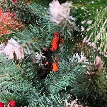 Merrywood Christmas Tree 180 CM With Pine Cones And Berries ნაძვის ხე დათოვლილი ბოლოებით გირჩით და კენკრით (OT024), 7 image