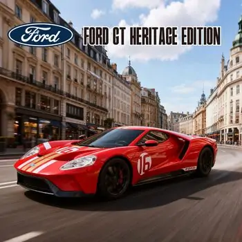Remote Control Licensed Car 2022 Ford GT Heritage - სათამაშო დისტანციურად მართვადი ფორდის მანქანა, 6 image