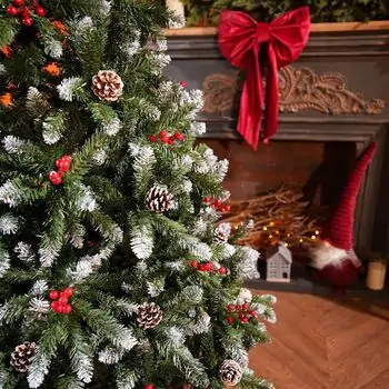 Winter Bloom Christmas Tree  210 CM With Snow-Covered Branches, Pine Cones And Berries - ნაძვის ხე დათოვლილი ბოლოებით, გირჩით და კენკრით, 10 image