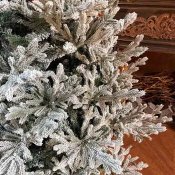 Snow-Covered Christmas Tree PE+PVC 240 CM - დათოვლილი ნაძვის ხე შერეული სილიკონის წიწვებით, 11 image