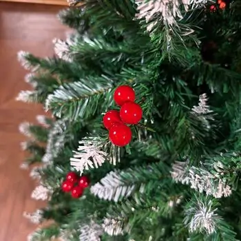 Christmas Tree With Berries საახალწლო ნაძვის ხე დათოვლილი ბოლოებით და კენკრით 180 სმ (OT2074), 12 image