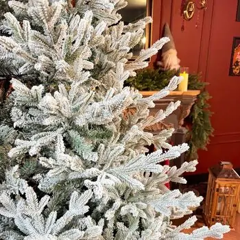 Snow-Covered Christmas Tree PE+PVC 240 CM - დათოვლილი ნაძვის ხე შერეული სილიკონის წიწვებით, 16 image