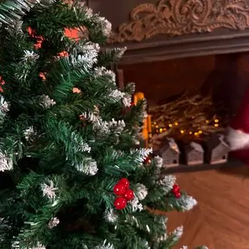 Christmas Tree With Berries საახალწლო ნაძვის ხე დათოვლილი ბოლოებით და კენკრით 180 სმ (OT2074), 4 image