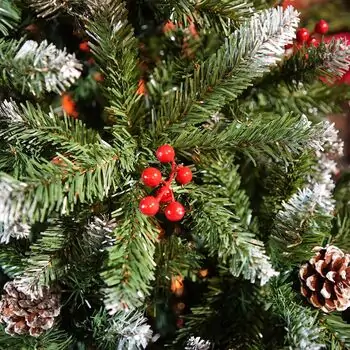 Winter Bloom Christmas Tree  210 CM With Snow-Covered Branches, Pine Cones And Berries - ნაძვის ხე დათოვლილი ბოლოებით, გირჩით და კენკრით, 8 image