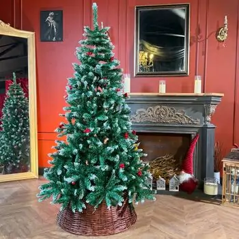 Christmas Tree With Berries საახალწლო ნაძვის ხე დათოვლილი ბოლოებით და კენკრით 180 სმ (OT2074)