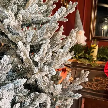 Snow-Covered Christmas Tree PE+PVC 210 CM - დათოვლილი ნაძვის ხე შერეული სილიკონის წიწვებით, 3 image
