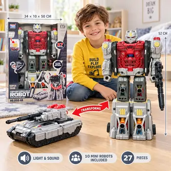 Transformer Robot Tank With Light - სათამაშო ტრანსფორმერი რობოტი