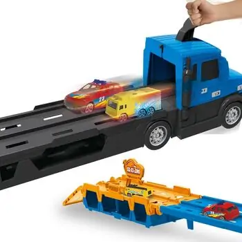 Super Size Truck With Cars  - სათამაშო გადამზიდი მანქანა, 5 image