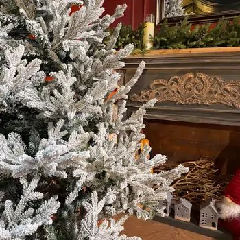 Snow-Covered Christmas Tree PE+PVC 240 CM - დათოვლილი ნაძვის ხე შერეული სილიკონის წიწვებით, 9 image