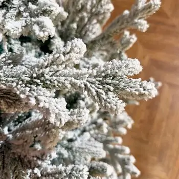 Snow-Covered Christmas Tree PE+PVC 210 CM - დათოვლილი ნაძვის ხე შერეული სილიკონის წიწვებით, 9 image