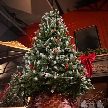 Winter Bloom Christmas Tree  210 CM With Snow-Covered Branches, Pine Cones And Berries - ნაძვის ხე დათოვლილი ბოლოებით, გირჩით და კენკრით, 3 image