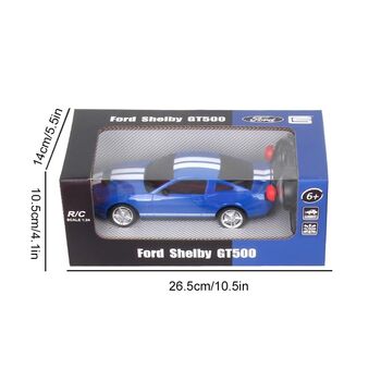 Remote Control Car Blue Ford Mustang GT500 - დისტანციურად მართვადი მუსტანგის სათამაშო მანქანა, 6 image