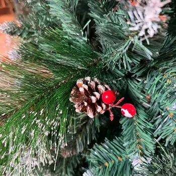Merrywood Christmas Tree 180 CM With Pine Cones And Berries ნაძვის ხე დათოვლილი ბოლოებით გირჩით და კენკრით (OT024), 11 image