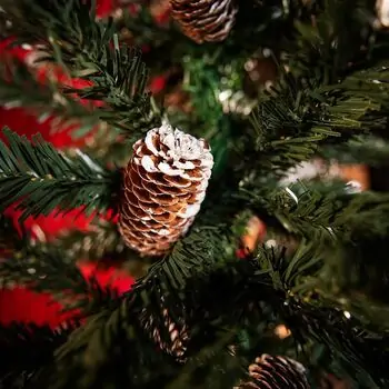 Christmas Tree With Pine Cones საახალწლო ნაძვის ხე გირჩებით 210  სმ, 9 image