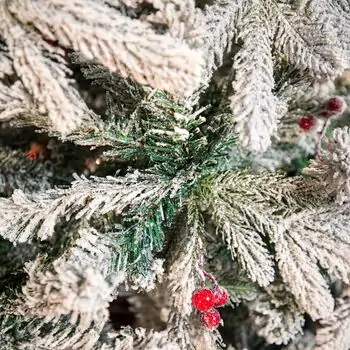 Christmas Tree With Berries PE + PVC 210 CM Snow-Covered - დათოვლილი ნაძვის ხე შერეული სილიკონის წიწვებით და კენკრით, 11 image