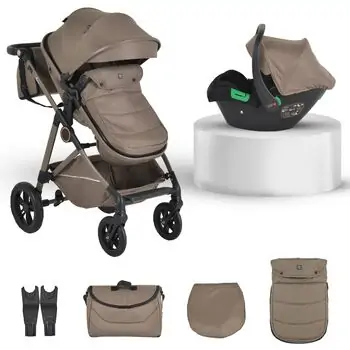 Moni Baby Stroller Lara 3in1 Beige - საბავშვო ტრანსფორმერი ეტლი