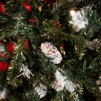 Christmas Tree With Pine Cones საახალწლო ნაძვის ხე გირჩებით 210  სმ, 6 image
