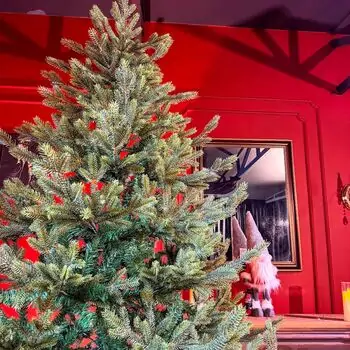Christmas Tree PE+PVC 240 CM Green - ნაძვის ხე შერეული სილიკონის წიწვებით, 4 image