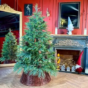 Christmas Tree PE With Pine Cones 180 CM - ნაძვის ხე 100% სილიკონი, გირჩით