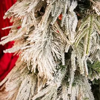 Snow-Covered Christmas Tree With Pine Cones 210 CM ნაძვის ხე დათოვლილი, შერეული სილიკონის ტოტებით და გირჩით, 5 image