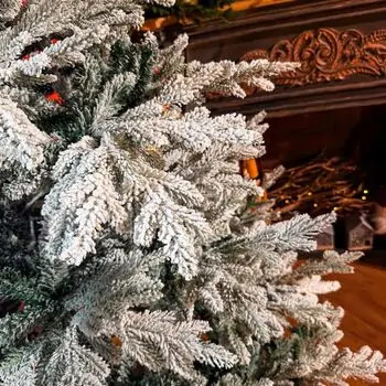 Snow-Covered Christmas Tree PE+PVC 240 CM - დათოვლილი ნაძვის ხე შერეული სილიკონის წიწვებით, 10 image