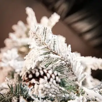 Winter Wonder Snow-Covered Christmas Tree 240 CM With Pine Cones საახალწლო ნაძვის ხე დათოვლილი ტოტებით და გირჩით 240  სმ (OT2084), 18 image