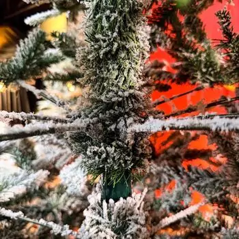 Snow-Covered Christmas Tree PE+PVC 240 CM - დათოვლილი ნაძვის ხე შერეული სილიკონის წიწვებით, 11 image