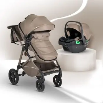 Moni Baby Stroller Lara 3in1 Beige - საბავშვო ტრანსფორმერი ეტლი, 2 image