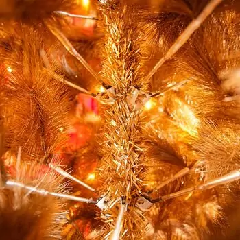 Champange Gold Christmas Tree 210 CM With Lights - საახალწლო ნაძვის ხე განათებით, 12 image