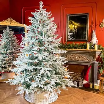Snow-Covered Christmas Tree PE+PVC 240 CM - დათოვლილი ნაძვის ხე შერეული სილიკონის წიწვებით