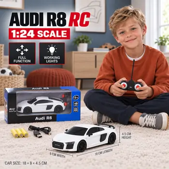 Audi R8 Light-Up Remote Controlled Car - სათამაშო დისტანციურად მართვადი უდის მანქანა
