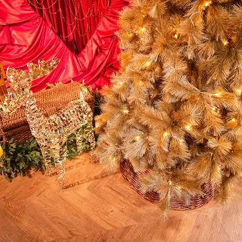 Champange Gold Christmas Tree 210 CM With Lights - საახალწლო ნაძვის ხე განათებით, 5 image