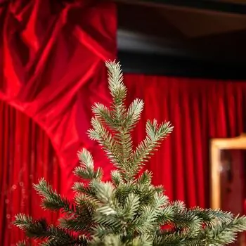 Scandinavian Christmas Tree PE 210 CM  With Blue Tips  საახალწლო ნაძვის ხე 100% სილიკონი, 3 image