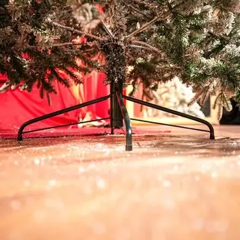 Christmas Tree With Berries PE + PVC 210 CM Snow-Covered - დათოვლილი ნაძვის ხე შერეული სილიკონის წიწვებით და კენკრით, 14 image