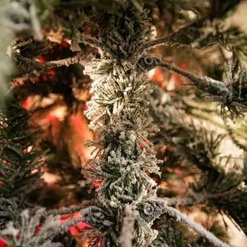 Snow-Covered Christmas Tree With Pine Cones 210 CM ნაძვის ხე დათოვლილი, შერეული სილიკონის ტოტებით და გირჩით, 11 image