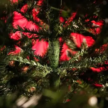 Diamant Green Christmas Tree With Mixed Silicone Needle And Red Viburnum Berries PE+ PVC 200CM - ნაძვის ხე შერეული სილიკონის წიწვებით და კენკრით, 16 image