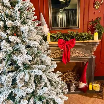 Snow-Covered Christmas Tree საახალწლო ნაძვის ხე დათოვლილი ტოტებით 210 სმ, 4 image