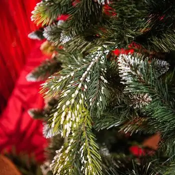 Diamant Green Christmas Tree With Mixed Silicone Needle And Red Viburnum Berries PE+ PVC 220CM - ნაძვის ხე შერეული სილიკონის წიწვებით და კენკრით, 5 image