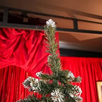 Crystal Christmas Tree 220 CM With Snow-Covered Branches And Berries ნაძვის ხე დათოვლილი ბოლოებით და კენკრით, 4 image
