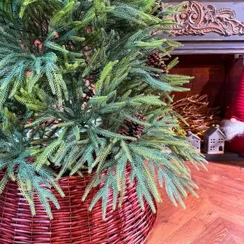 Christmas Tree PE With Pine Cones 180 CM - ნაძვის ხე 100% სილიკონი, გირჩით, 8 image