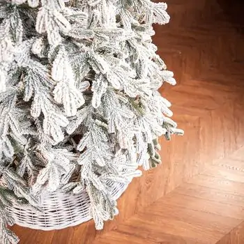 Viennese Snow-Covered PE 210 CM  Christmas Tree დათოვლილი ნაძვის ხე 100% სილიკონი, 10 image