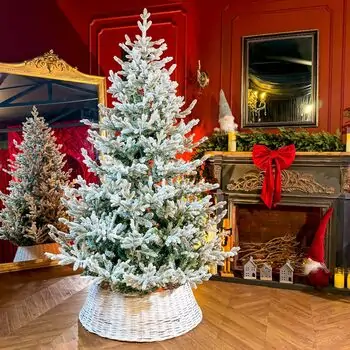 Snow-Covered Christmas Tree PE+PVC 210 CM - დათოვლილი ნაძვის ხე შერეული სილიკონის წიწვებით
