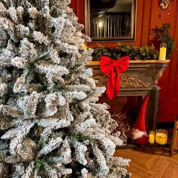 Snow-Covered Christmas Tree საახალწლო ნაძვის ხე დათოვლილი ტოტებით 210 სმ, 7 image