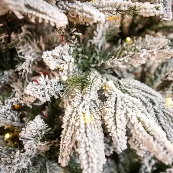 Snow-Covered Christmas Tree With Lights საახალწლო ნაძვის ხე დათოვლილი ტოტებით და განათებით 240 სმ, 4 image