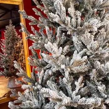 Snow-Covered Christmas Tree PE+PVC 210 CM - დათოვლილი ნაძვის ხე შერეული სილიკონის წიწვებით, 5 image