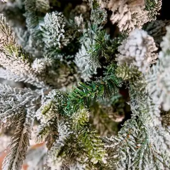 Snow-Covered Christmas Tree PE+PVC 210 CM - დათოვლილი ნაძვის ხე შერეული სილიკონის წიწვებით, 5 image