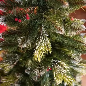 Diamant Green Christmas Tree With Mixed Silicone Needle And Red Viburnum Berries PE+ PVC 200CM - ნაძვის ხე შერეული სილიკონის წიწვებით და კენკრით, 8 image