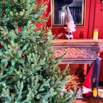 Christmas Tree PE+PVC 240 CM Green - ნაძვის ხე შერეული სილიკონის წიწვებით, 9 image