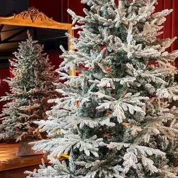 Snow-Covered Christmas Tree PE+PVC 240 CM - დათოვლილი ნაძვის ხე შერეული სილიკონის წიწვებით, 4 image