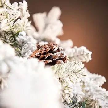 Winter Wonder Snow-Covered Christmas Tree 240 CM With Pine Cones საახალწლო ნაძვის ხე დათოვლილი ტოტებით და გირჩით 240  სმ (OT2084), 16 image